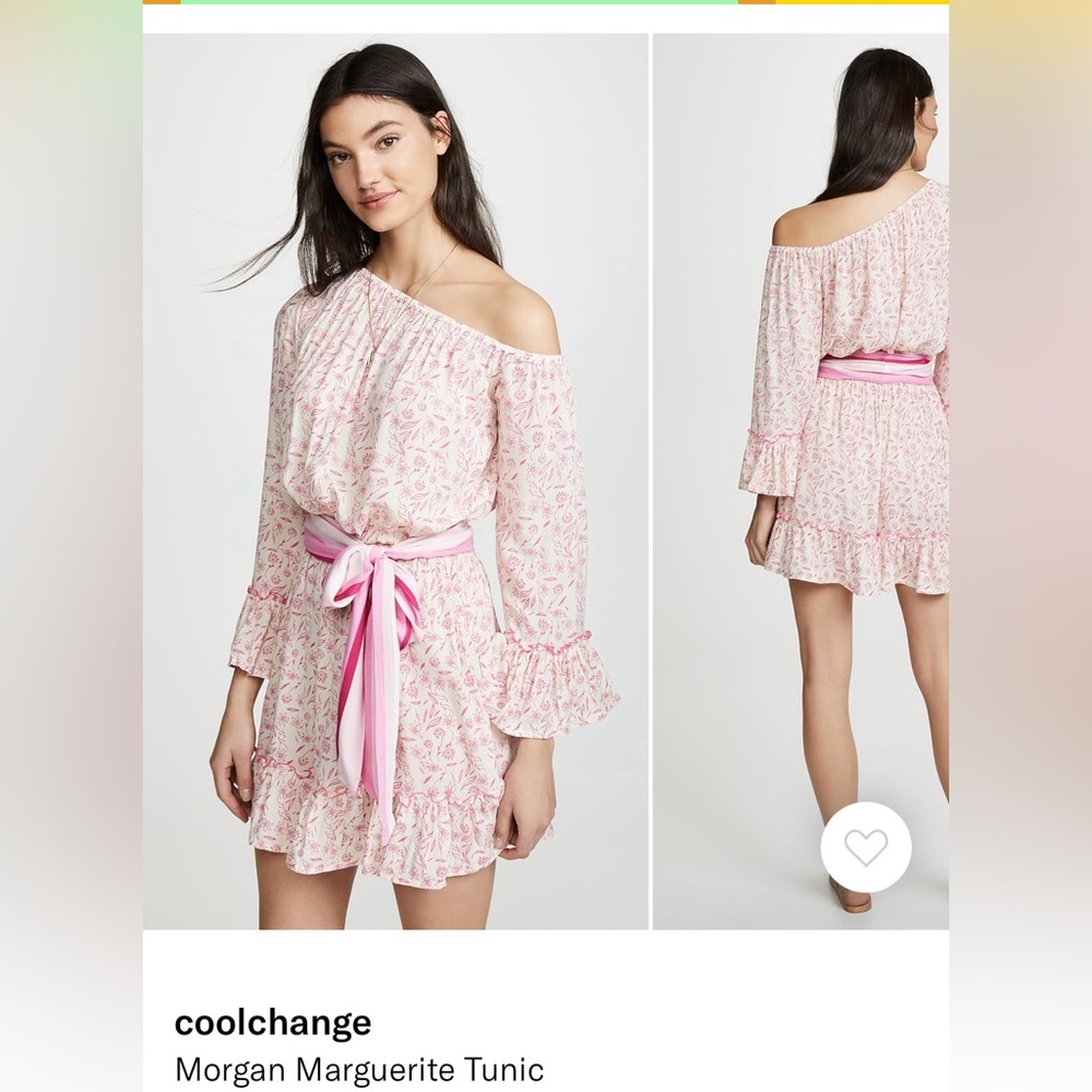 Barely worn - coolchange pink off the shoulder mini dress